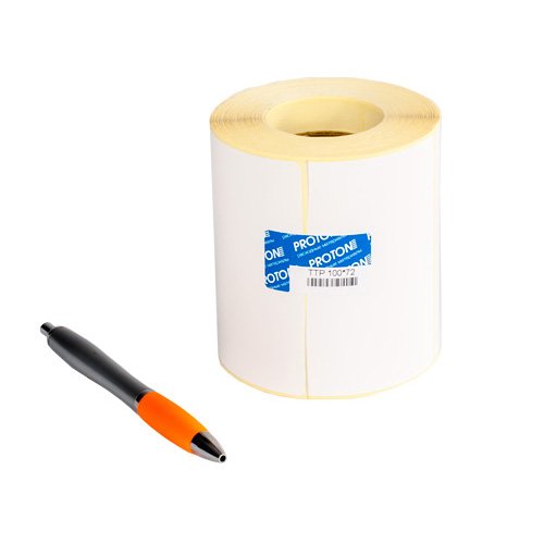 Полуглянцевая этикетка Proton 100 x 72 мм (1 ряд, 2000 шт, втулка 76)